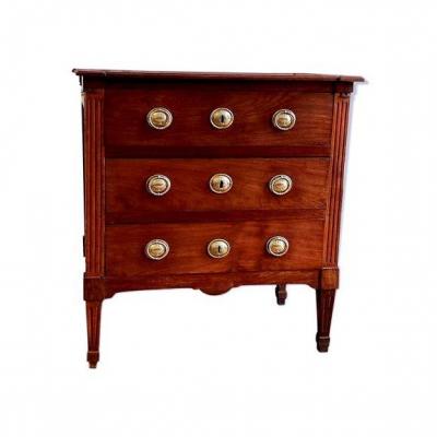 Small Louis XVI Commode From The Eighteenth Century In Mahogany