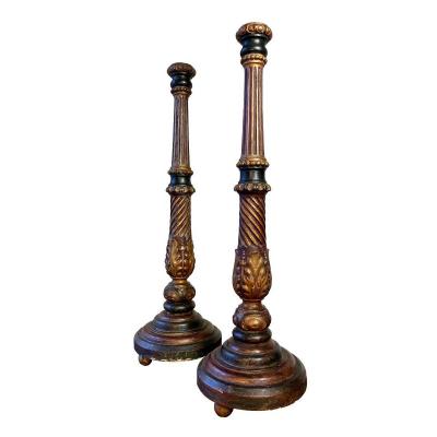 Pair Louis XVI Of Larg 18th Century Candle Holders