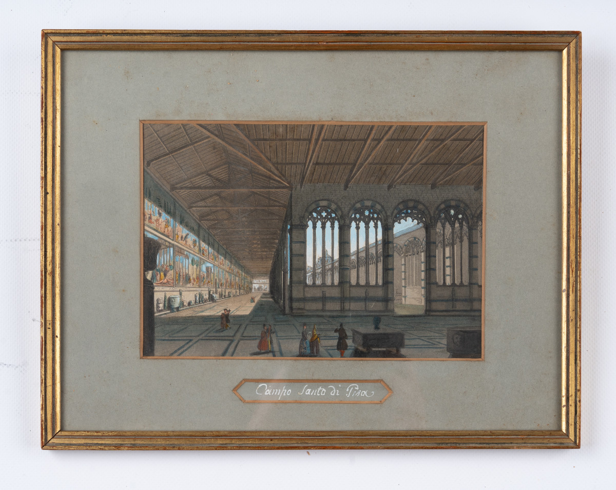 19th Century Italian Painting, Camposanto Di Pisa, Pisa, Tuscany, Pisan Pantheon, Renaissance-photo-2