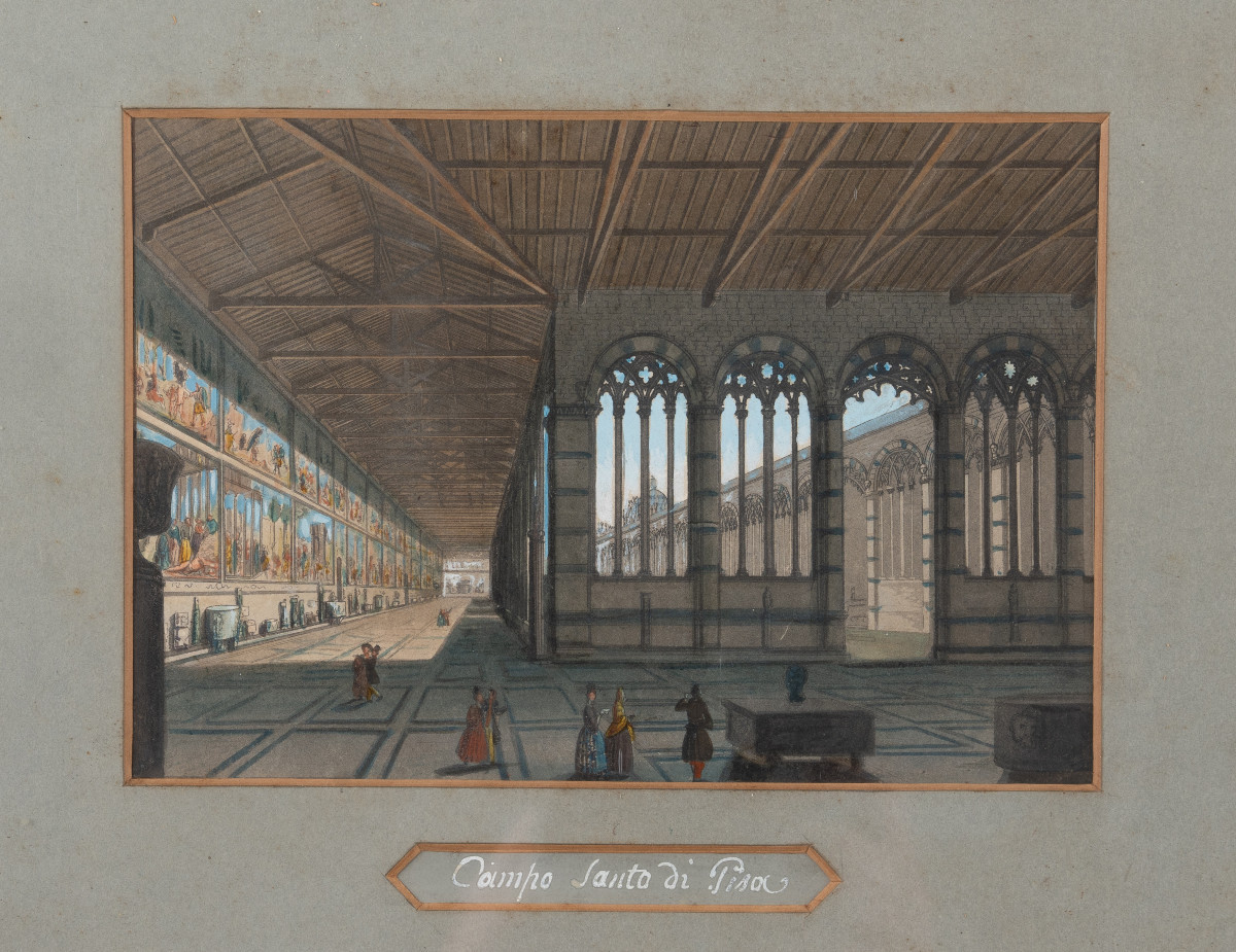 19th Century Italian Painting, Camposanto Di Pisa, Pisa, Tuscany, Pisan Pantheon, Renaissance
