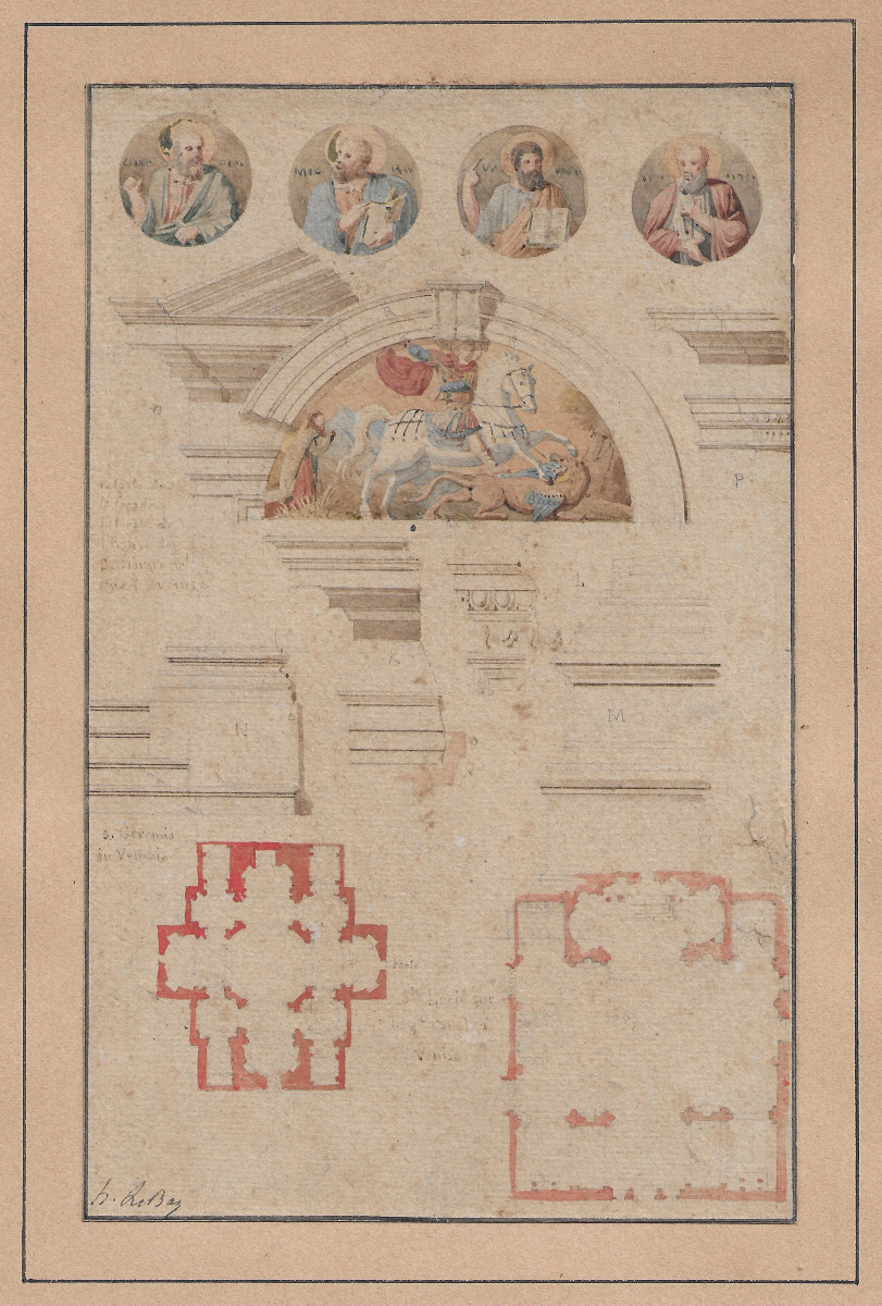 Hippolyte Le Bas. Studies Of Venetian Architectural Elements. [circa 1805-1810].