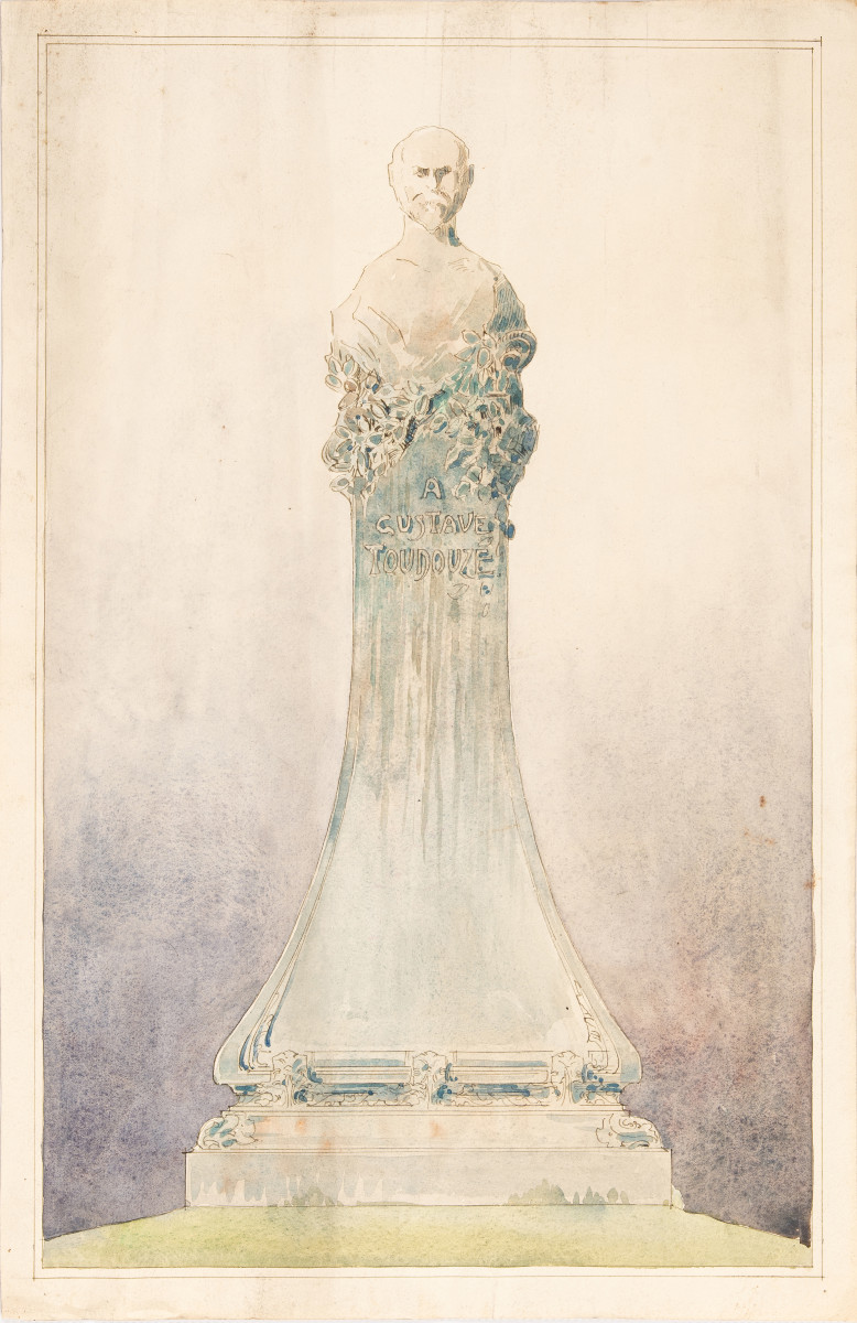 [camille Alaphilippe]. Project For The Funerary Monument Of The Writer Gustave Toudouze [1904]