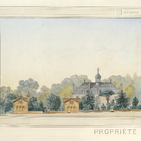 Dessin architecte François Bourgoüin Projet de dépendances La Gérardière Loire-Atlantique 1874-photo-2