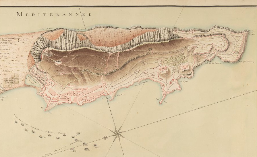 Plan manuscrit de l’attaque des Français et des Espagnols sur Gibraltar en 1782. [Vers 1782].-photo-2