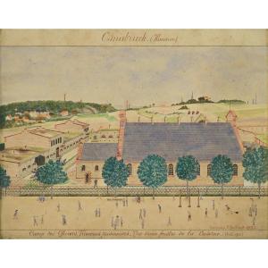 Drawing 1918, Louis Gaillard, Osnabruck Hanover, Camp Of French Officers Prisoners