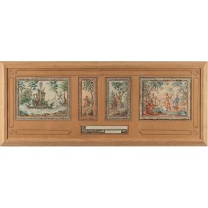 Tapestries From The Grand Salon Of The Château De La Bussonnière (maresché, Sarthe). [19th Century].