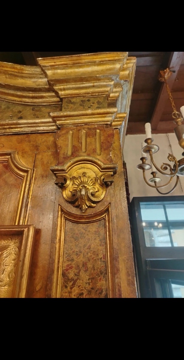 Armoire baroque importante de la fin du XVIIe siècle H306*190*94cm Laque d'origine.-photo-4