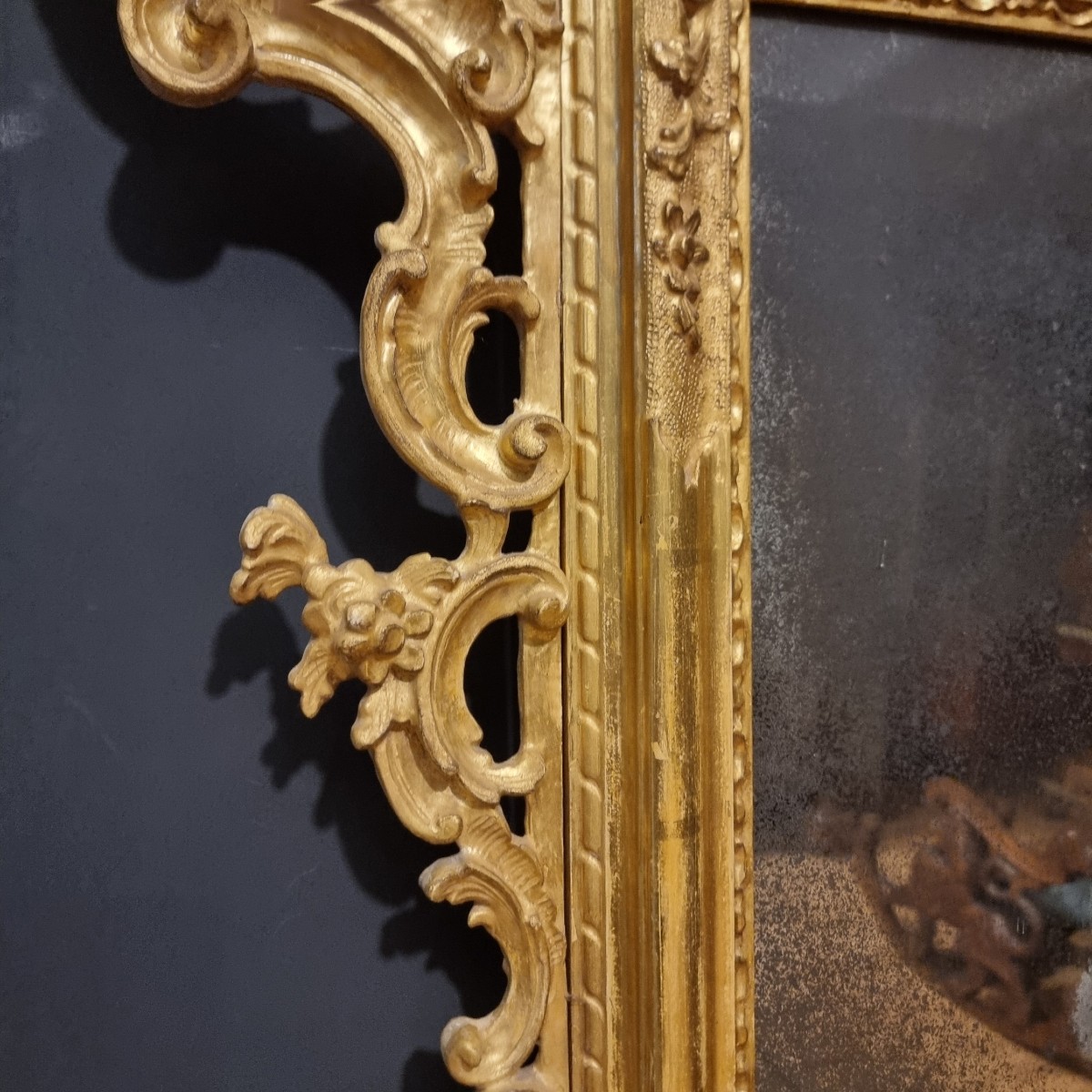 Paire de miroirs vénitiens de 1850 : élégance noble pour intérieurs prestigieux-photo-3