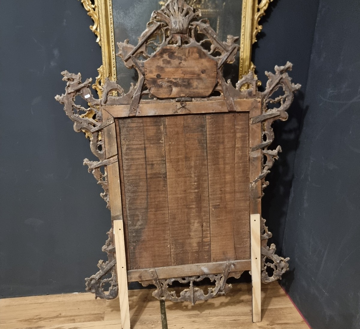 Paire de miroirs vénitiens de 1850 : élégance noble pour intérieurs prestigieux-photo-5