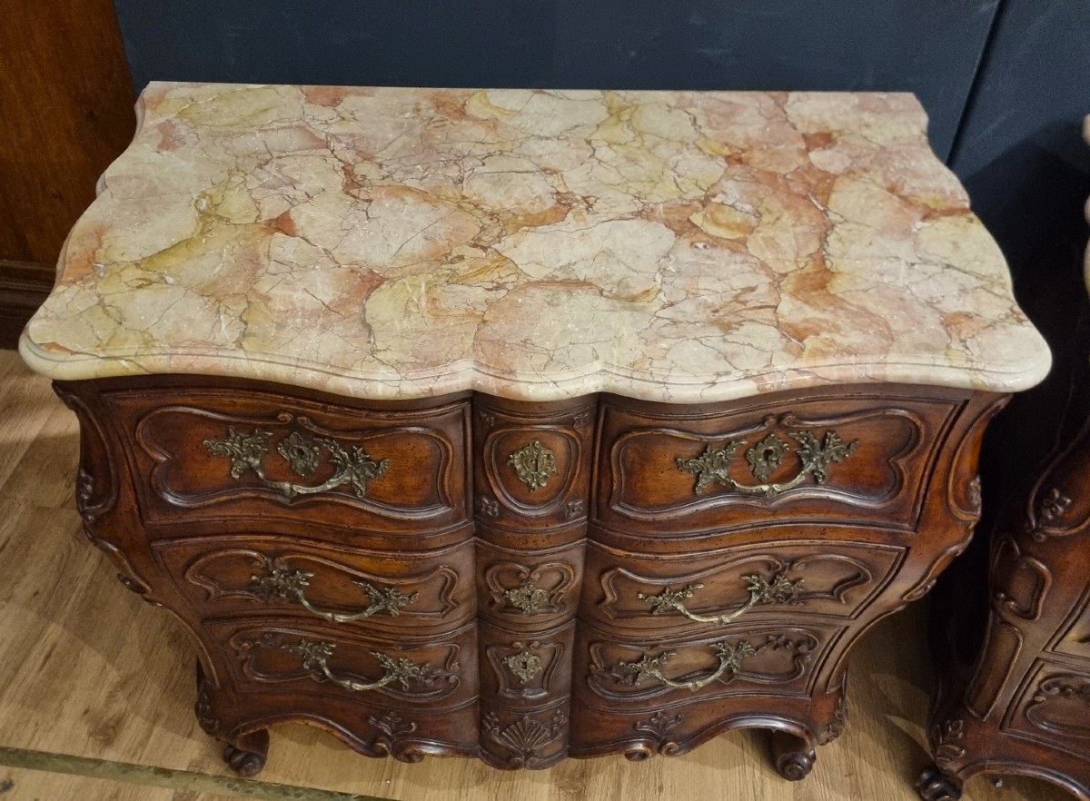Pair Of  Walnut Chests Of Drawers 900 Provençal Elegance-photo-1