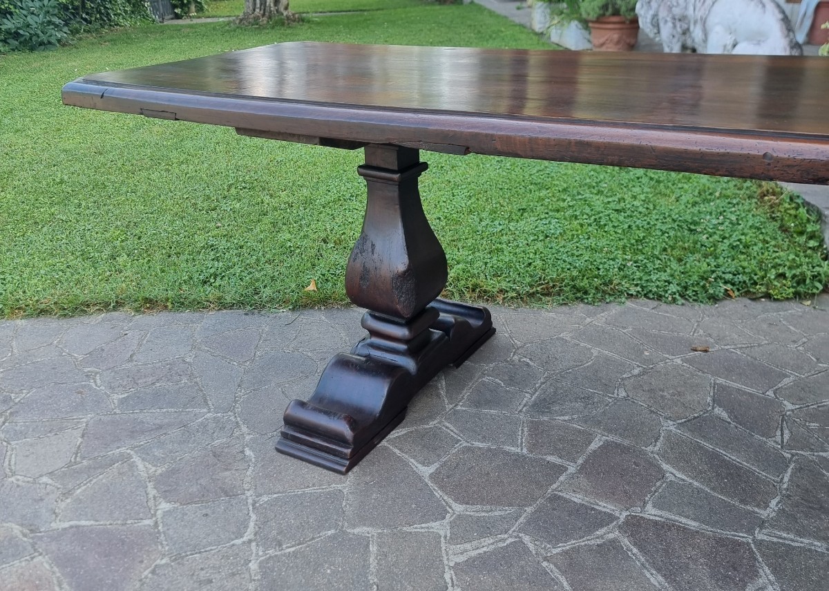 17th Century Venetian Walnut Monastic Table – Rare Collector’s Piece-photo-4