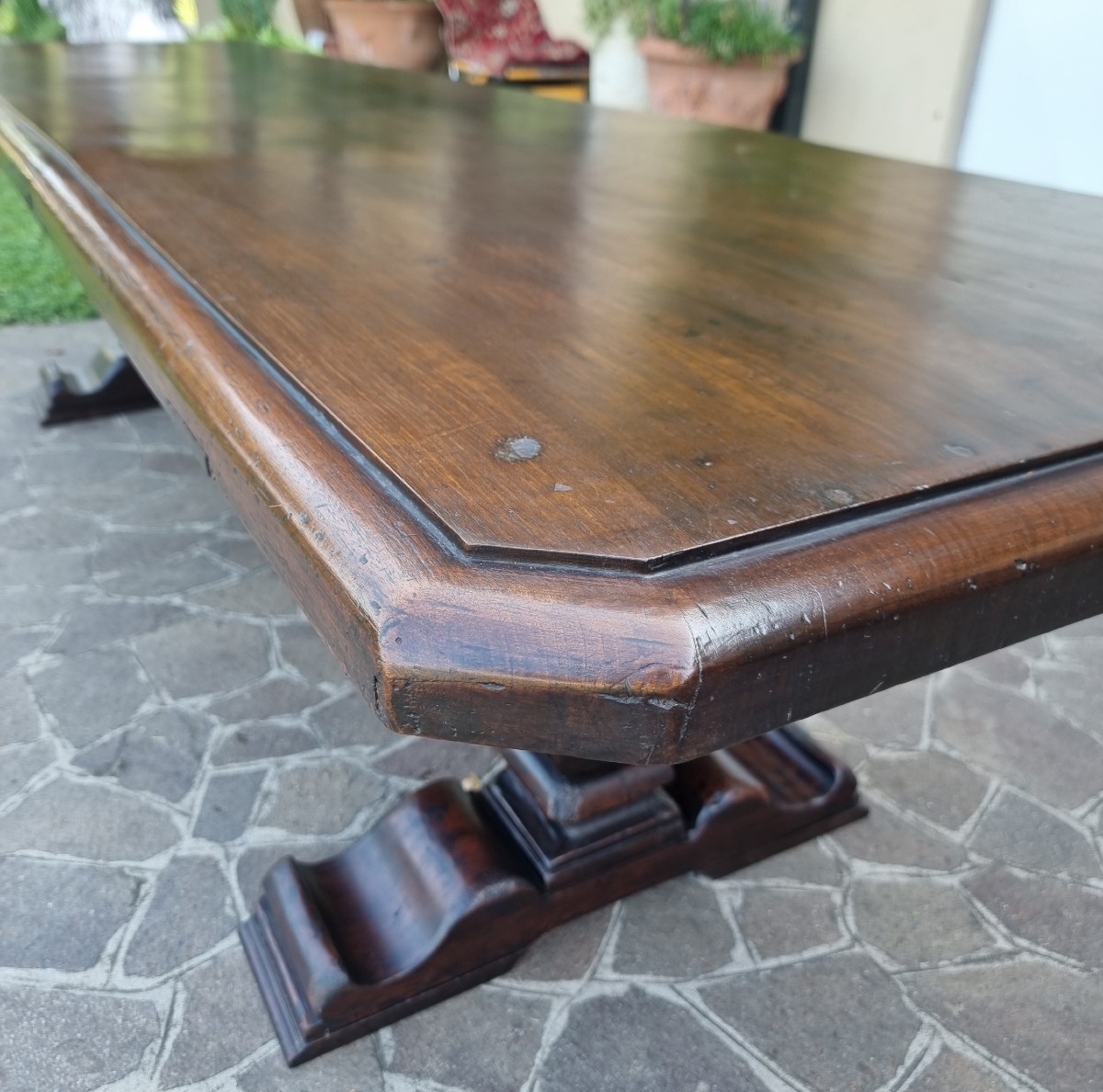 17th Century Venetian Walnut Monastic Table – Rare Collector’s Piece-photo-4