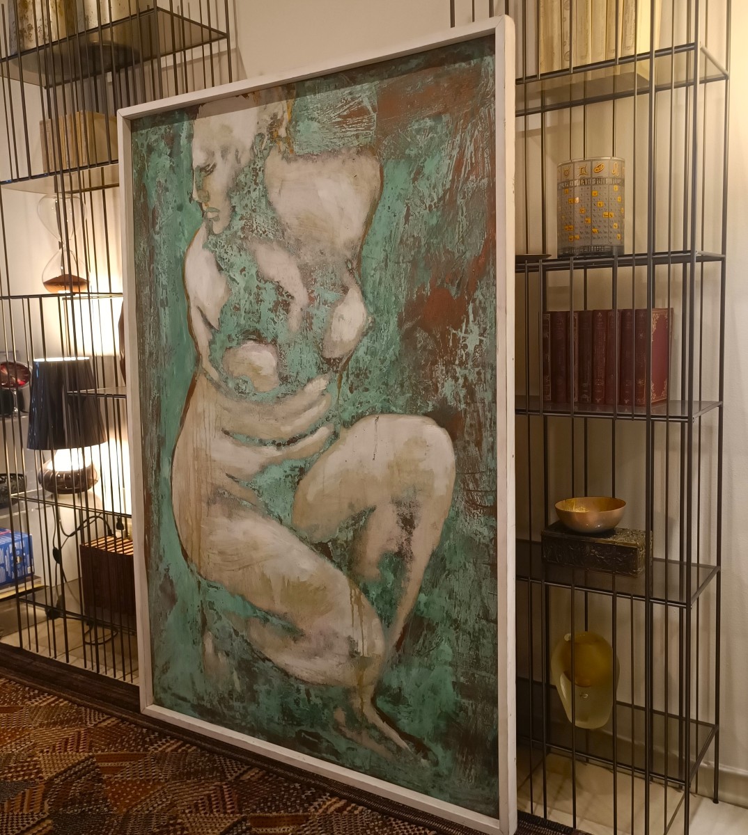Venus At The Bath By Alessandro La Motta – Masterpiece On Oxidized Copper-photo-4