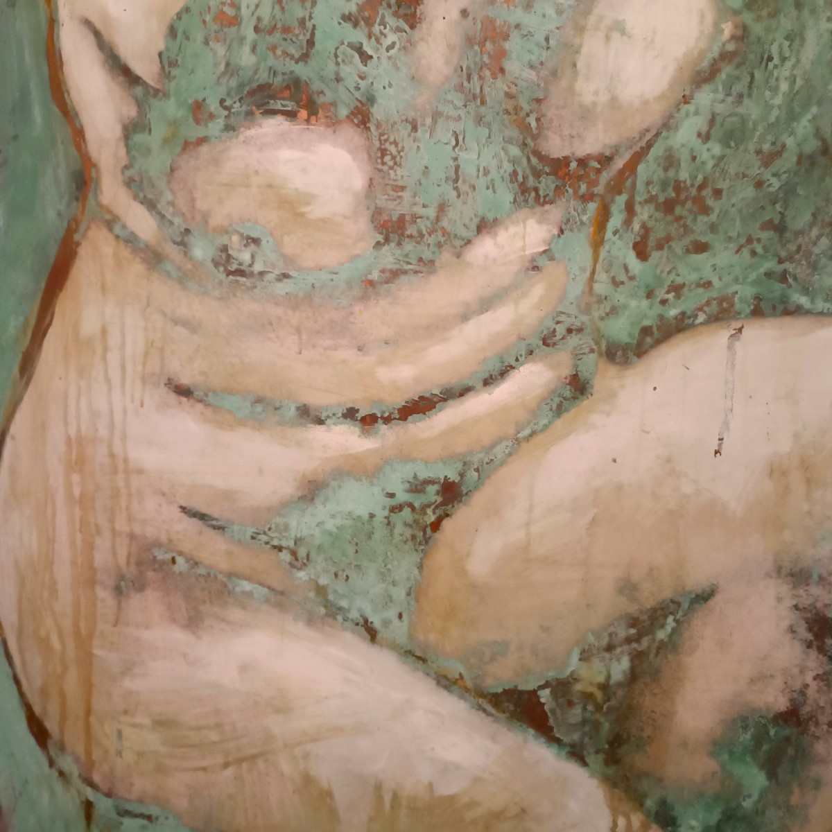 Venus At The Bath By Alessandro La Motta – Masterpiece On Oxidized Copper-photo-5