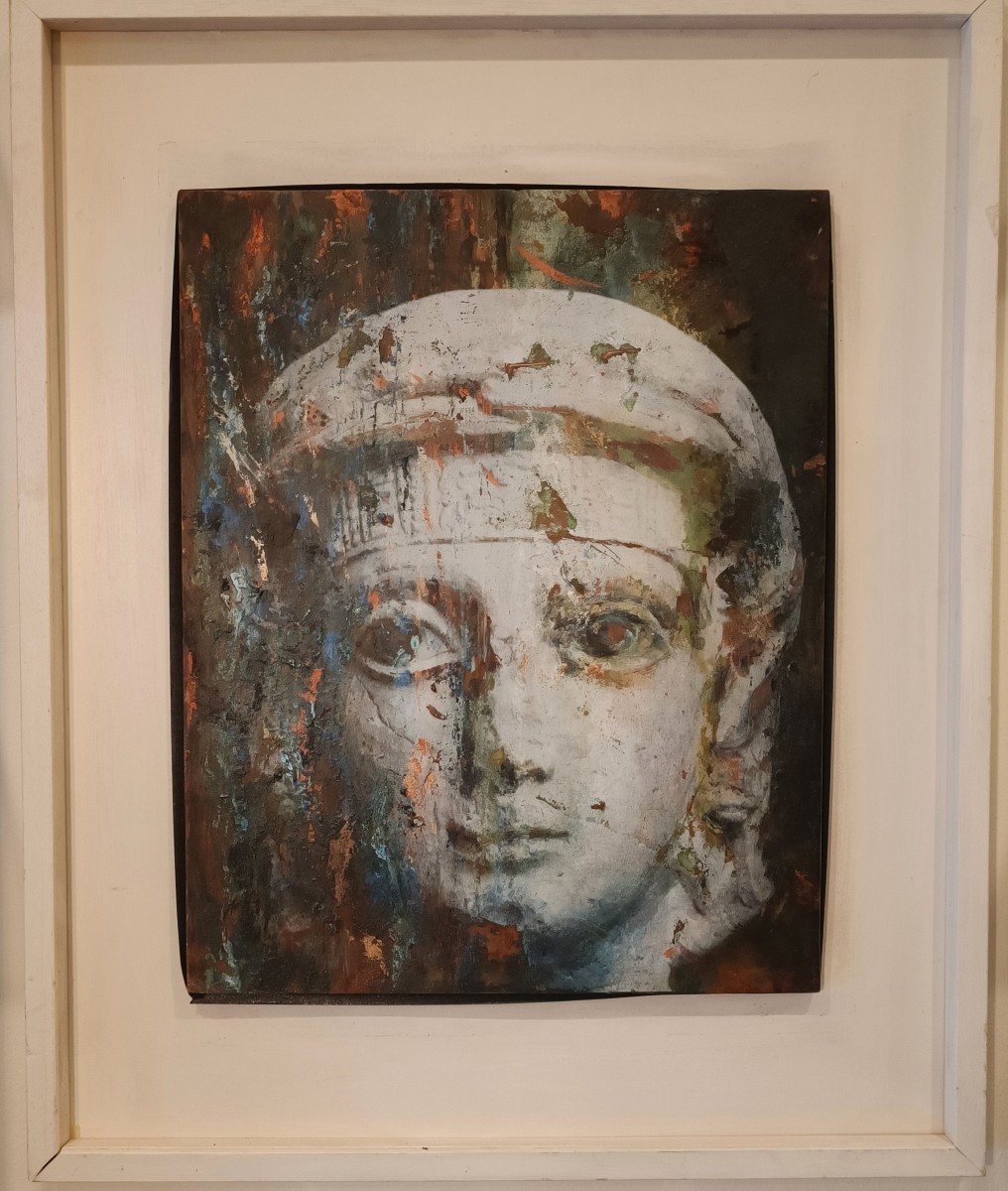 Huile et émail sur cuivre « La Misteriosa » d'Alessandro La Motta-Biennale de Venise