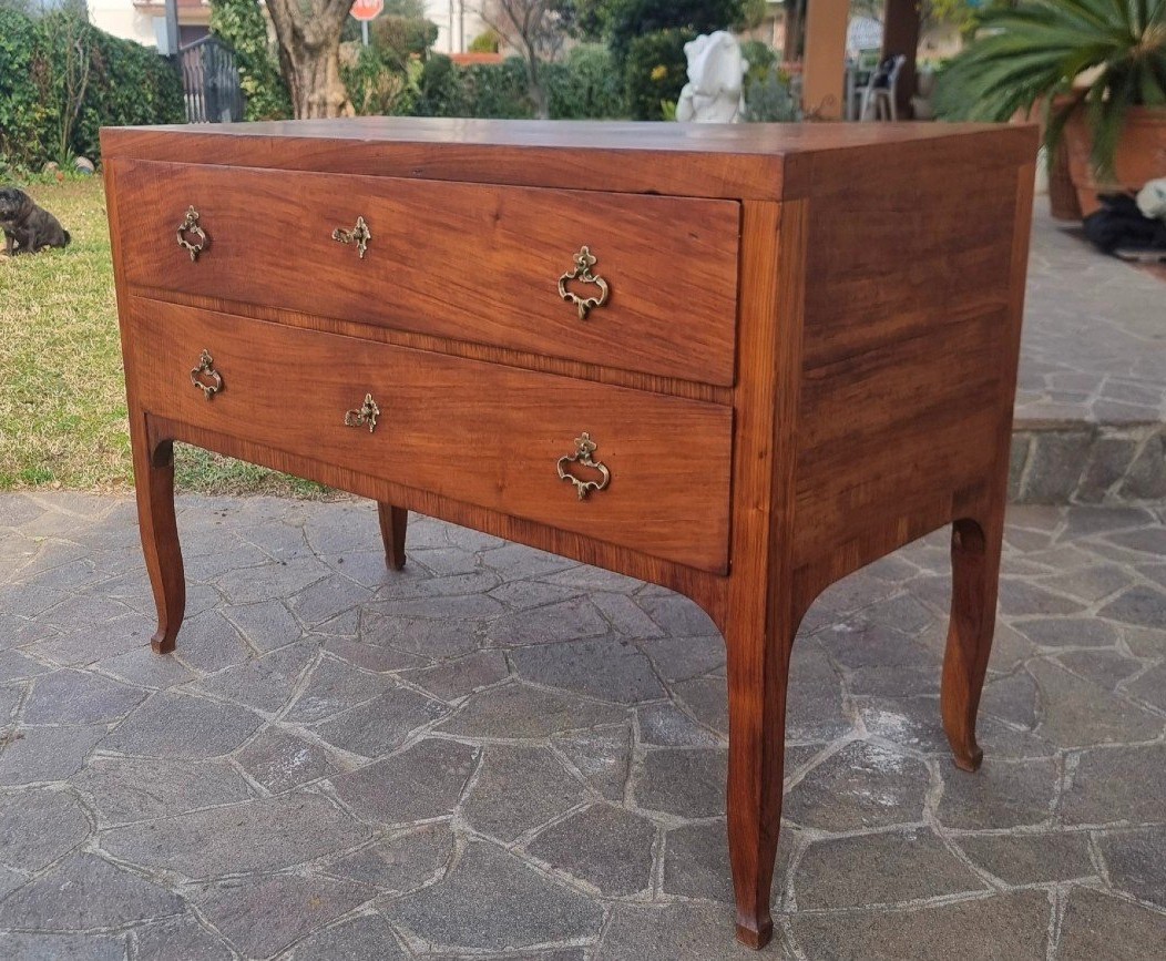 18th Century Vicenza Directoire Style Walnut Chest Of Drawers-photo-4