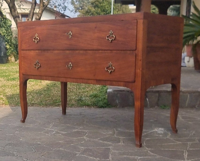18th Century Vicenza Directoire Style Walnut Chest Of Drawers-photo-4