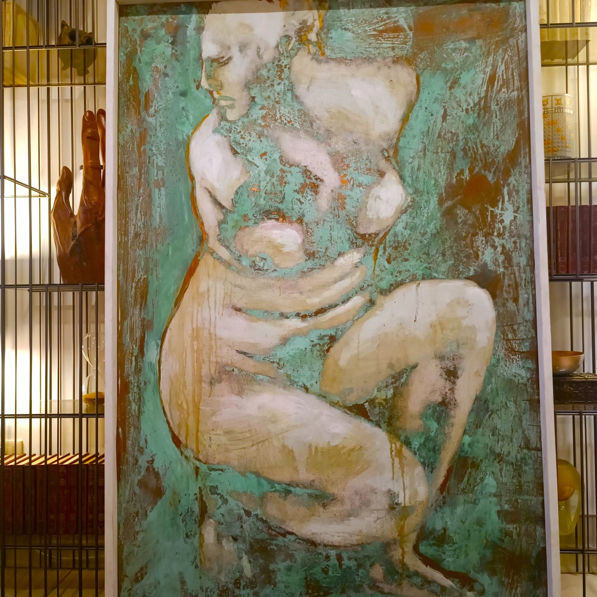 Oxidized Copper Oil Painting “aphrodite, Goddess Of Love”-photo-3