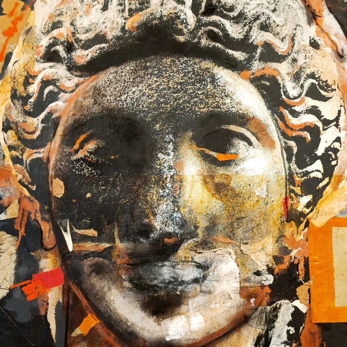 Technique mixte sur toile – Le visage du Vènus-photo-3