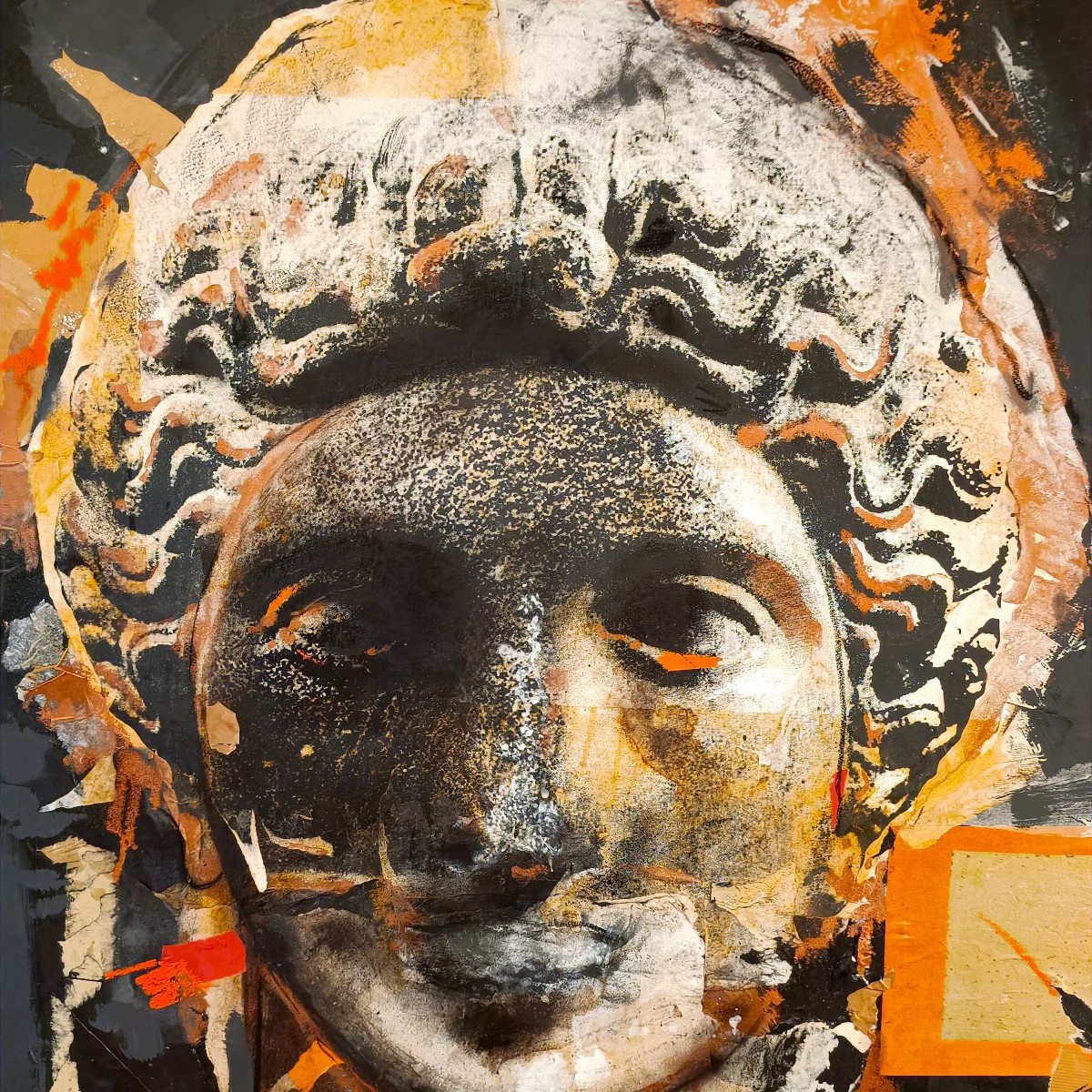 Technique mixte sur toile – Le visage du Vènus-photo-1