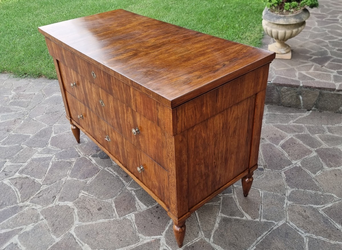 Commode faentine en noyer Charles X 1810-photo-2