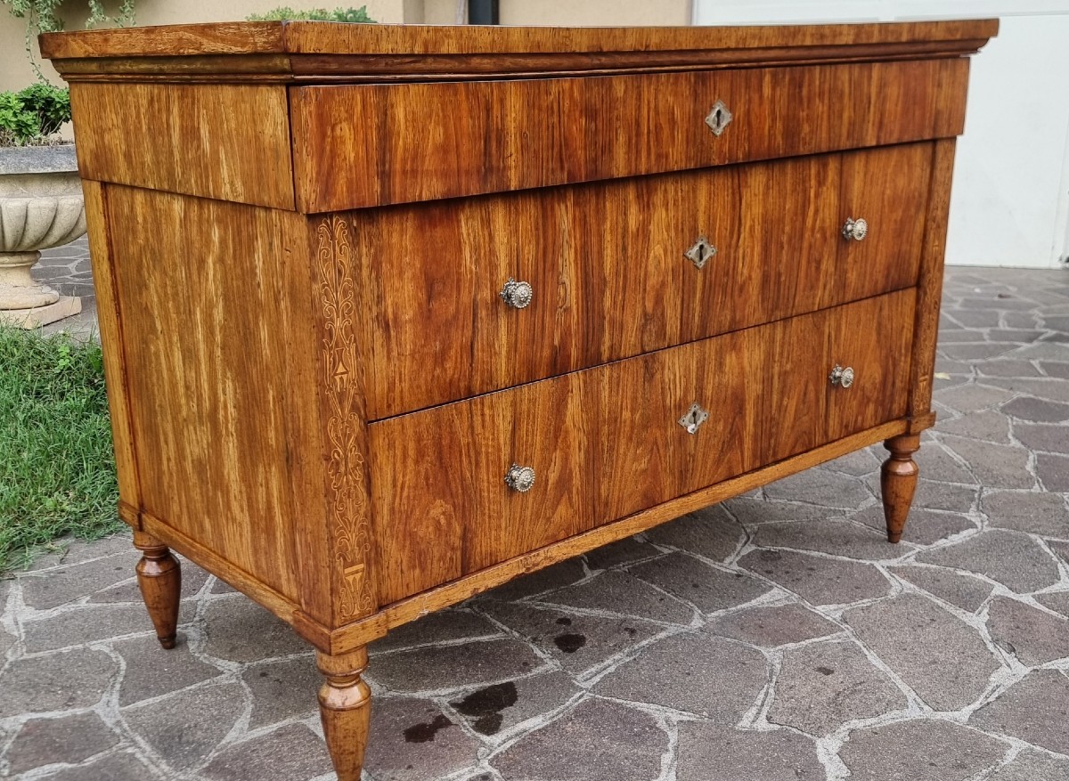 Commode faentine en noyer Charles X 1810-photo-3