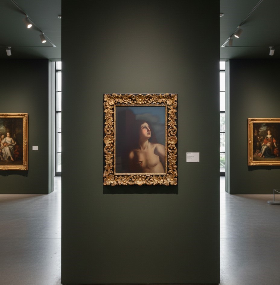 Huile sur toile du XVIIe siècle – Saint Sébastien, attribué à Cesare Gennari (1637–1688)-photo-2