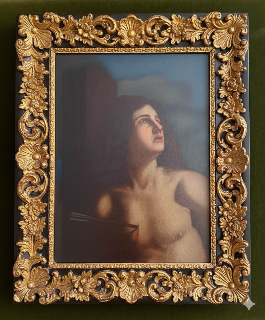 Huile sur toile du XVIIe siècle – Saint Sébastien, attribué à Cesare Gennari (1637–1688)