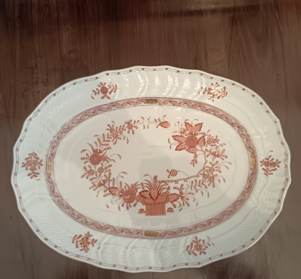 Soupière avec couvercle et plateau en porcelaine Herend début XXe siècle-photo-1