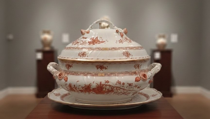 Soupière avec couvercle et plateau en porcelaine Herend début XXe siècle-photo-4