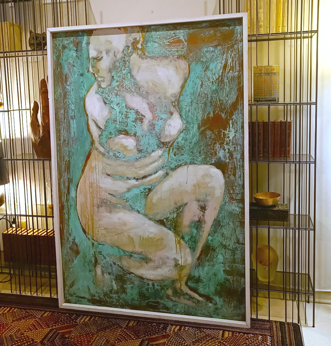 Huile sur cuivre oxydé “Aphrodite déesse de l’Amour” XX sieclè-photo-2