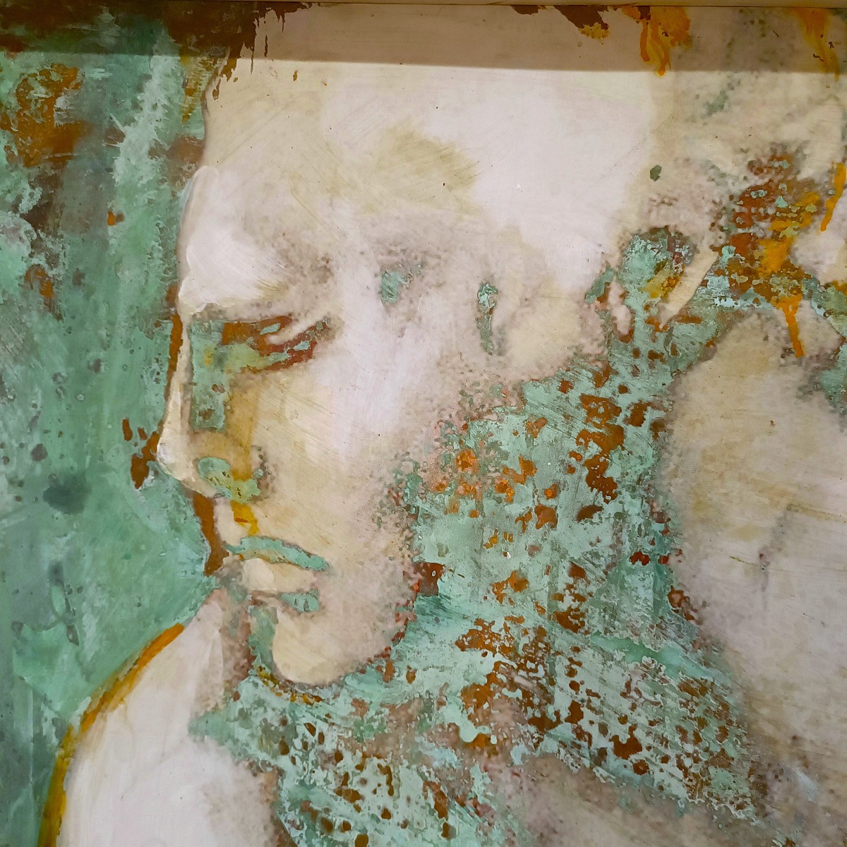 Huile sur cuivre oxydé “Aphrodite déesse de l’Amour” XX sieclè-photo-4