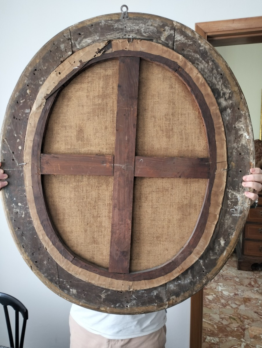 Huile sur toile du XVIIIe siècle – Noble vénitienne-photo-5