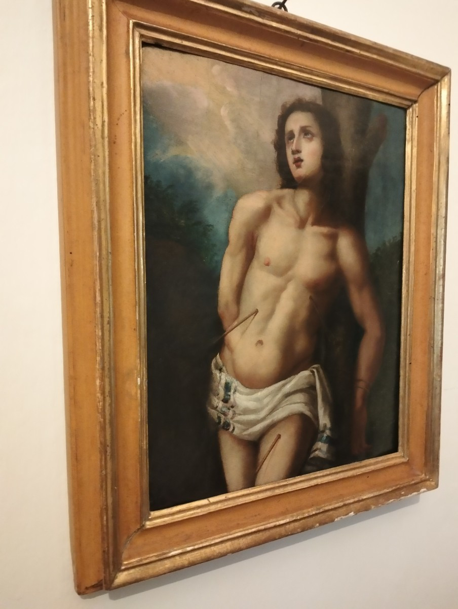 Oil On Canvas Mounted On Panel, Late 16th Century – Saint Sebastian-photo-2