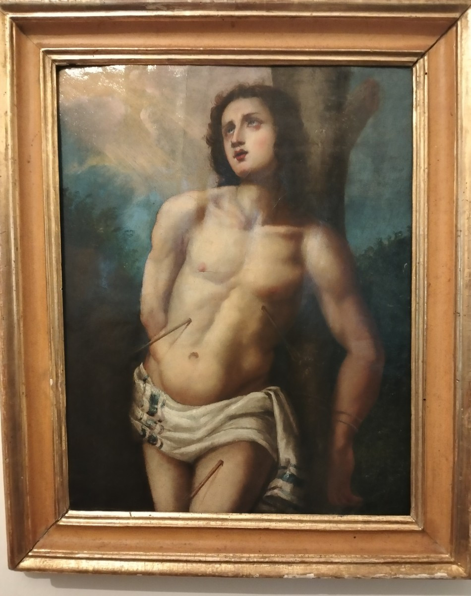 Oil On Canvas Mounted On Panel, Late 16th Century – Saint Sebastian