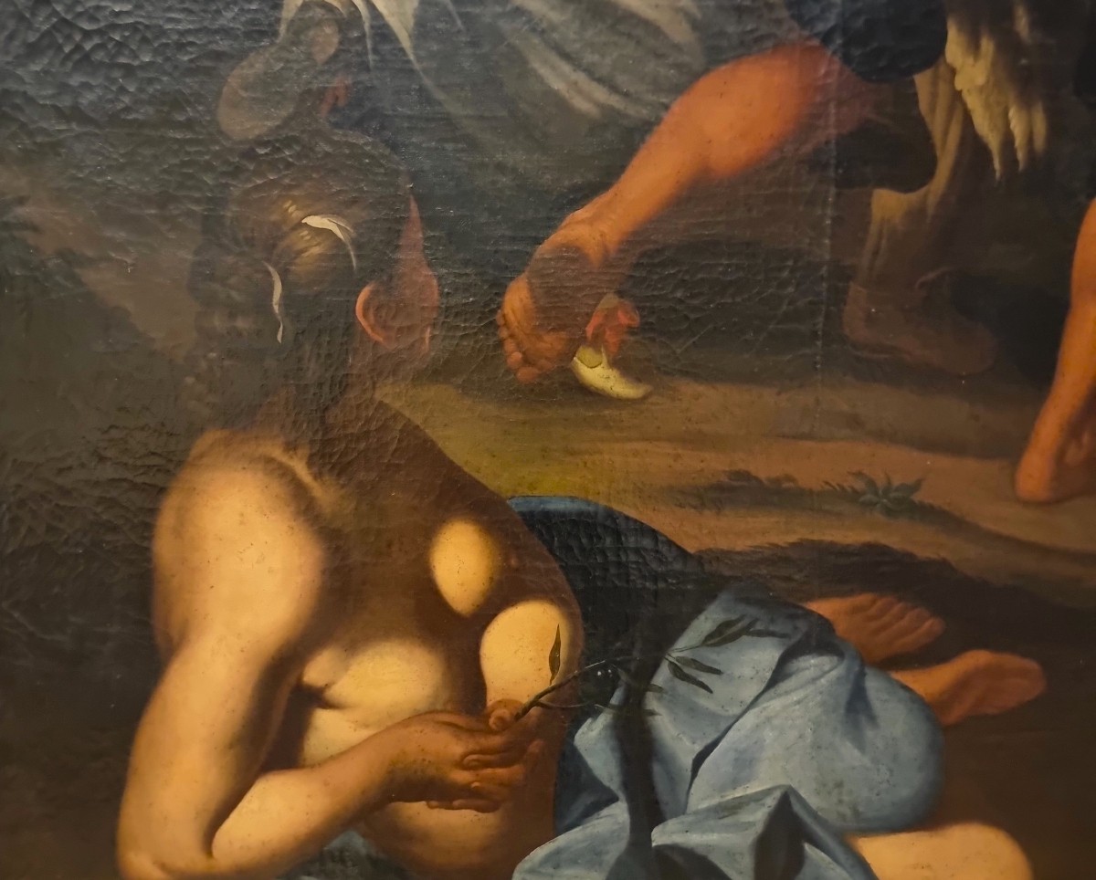 Oil On Canvas Pastoral Scene With Musicians – School Of Francesco Guarini (1611‑1654)-photo-4