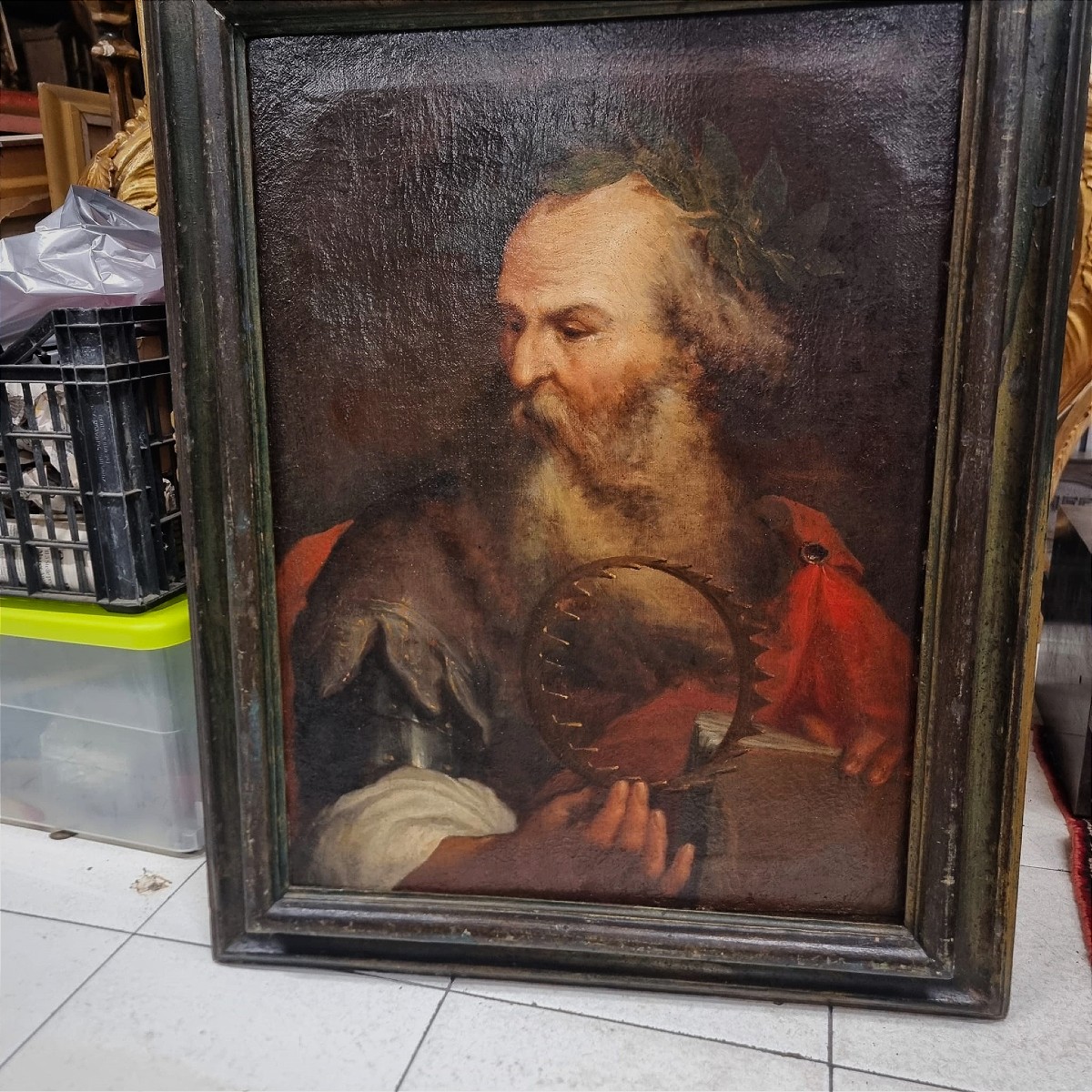 Oil On Canvas Of The 1600s Archimedes Of Syracuse Sphere Of Luca Giordano 1634-1705-photo-4