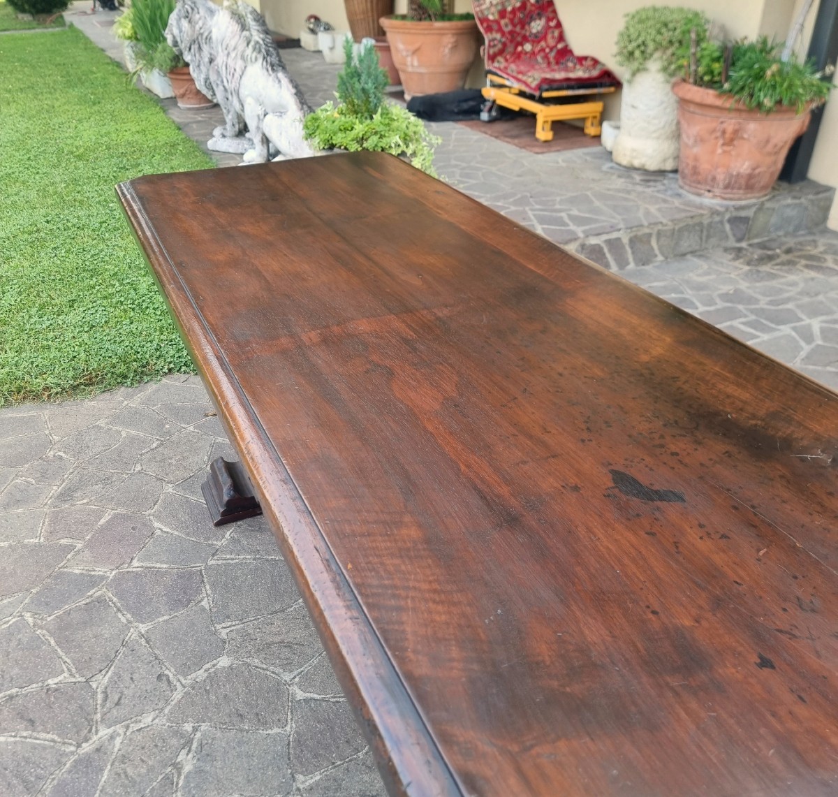 Table monastique en noyer du XVIIe siècle vénitienne -photo-5