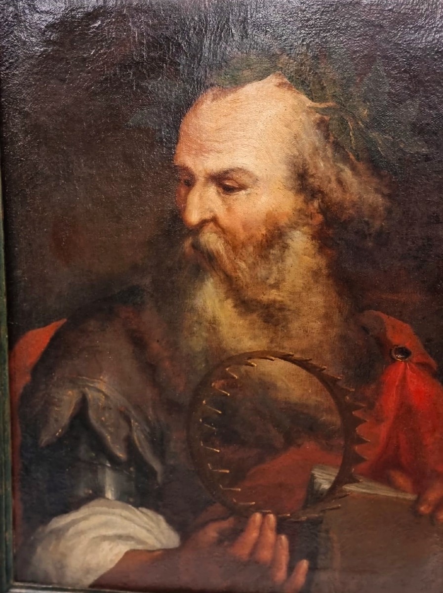 Oil On Canvas Of The 1600s Archimedes Of Syracuse Sphere Of Luca Giordano 1634-1705-photo-3