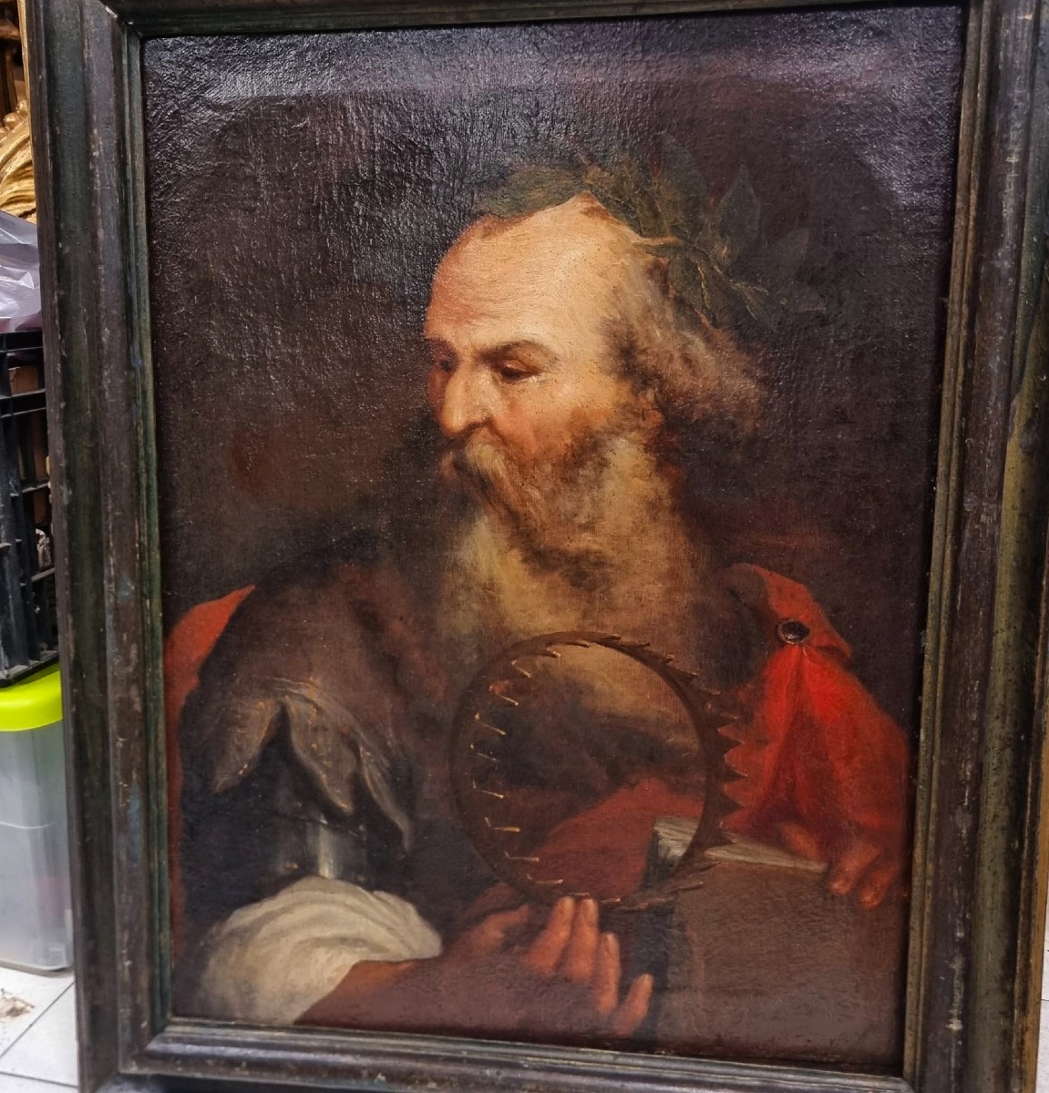 Oil On Canvas Of The 1600s Archimedes Of Syracuse Sphere Of Luca Giordano 1634-1705-photo-4