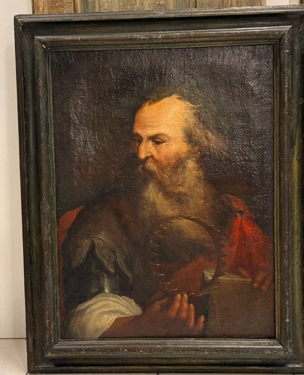 Oil On Canvas Of The 1600s Archimedes Of Syracuse Sphere Of Luca Giordano 1634-1705