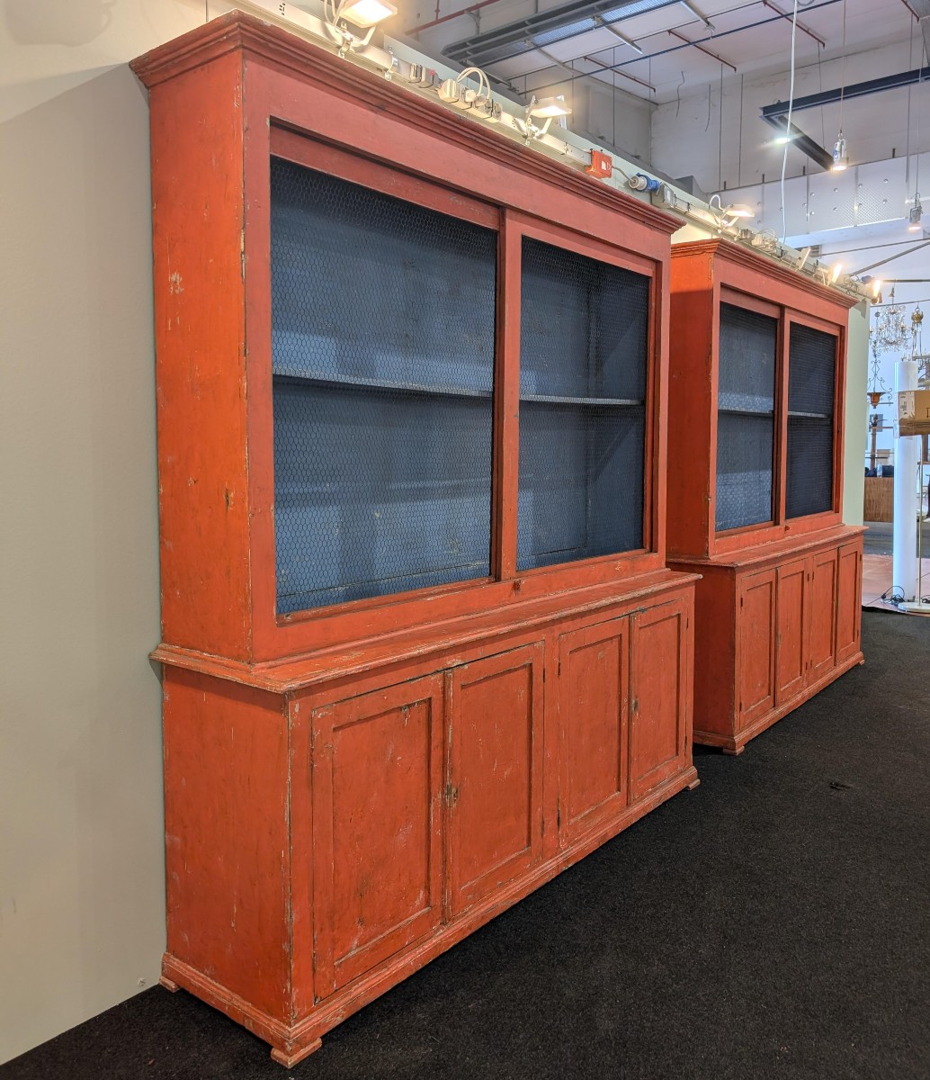 Pair Of Late 19th-century Lacquered Solid Pine Sideboards-photo-2