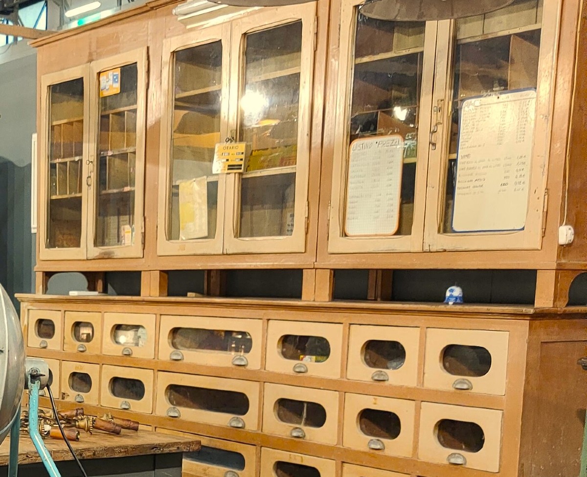 Comptoir de magasin original des années 1940-photo-4