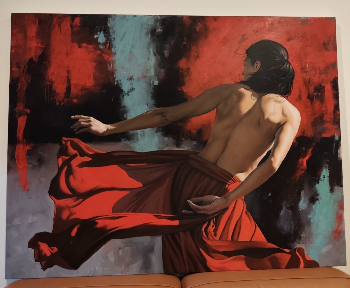 Oiò On Canvas Woman Energie Realism-photo-2