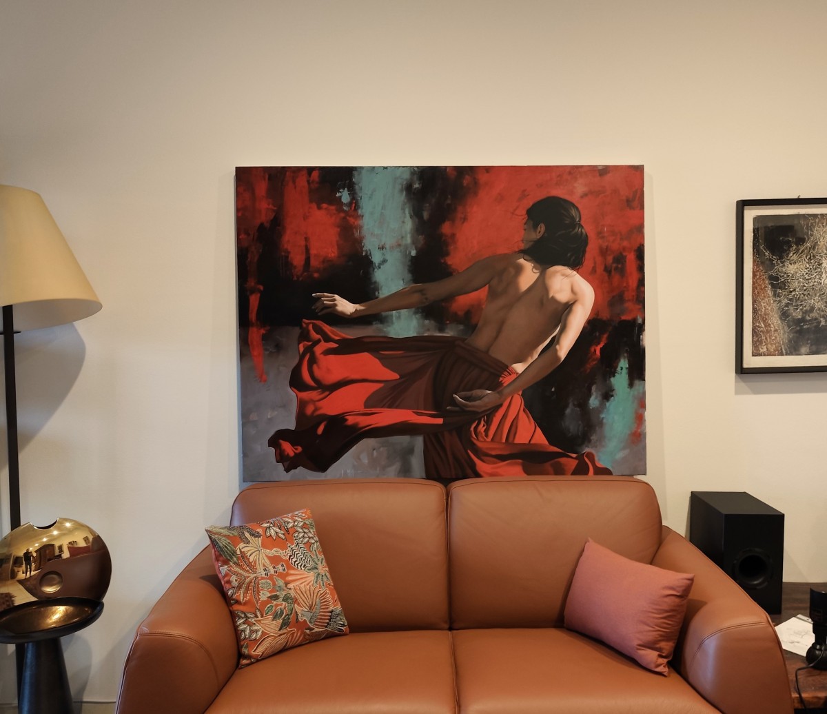 Oiò On Canvas Woman Energie Realism