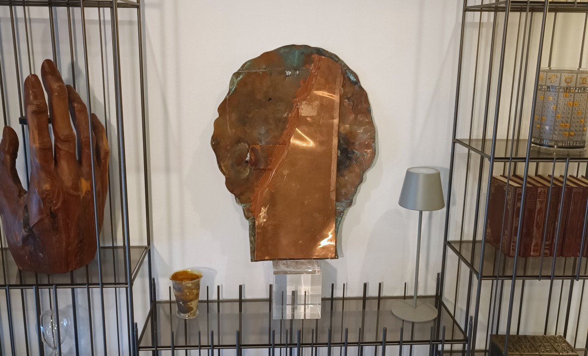 Masque en cuivre 1970 Antoni Clavé-photo-3