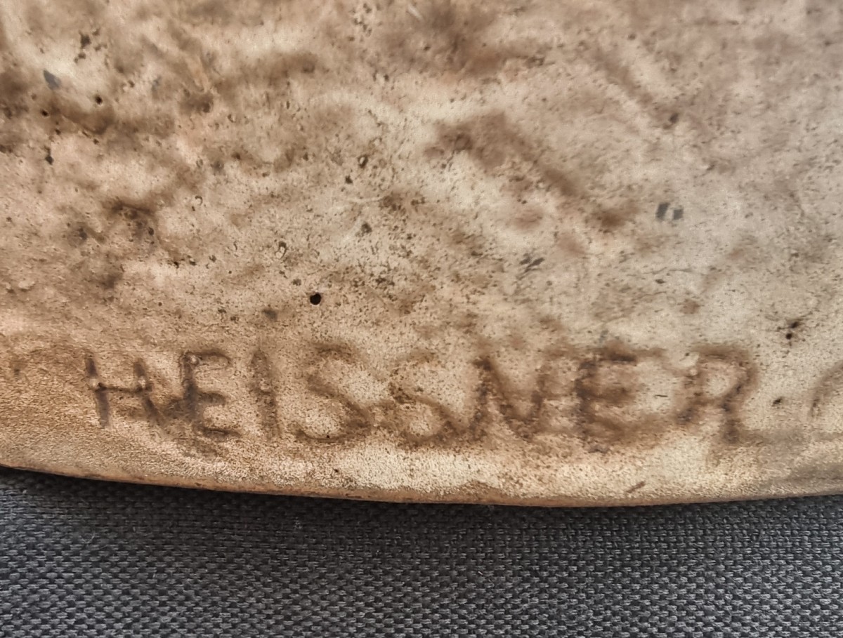 Ourson en terre cuite de 1900 signé Heissner-photo-2