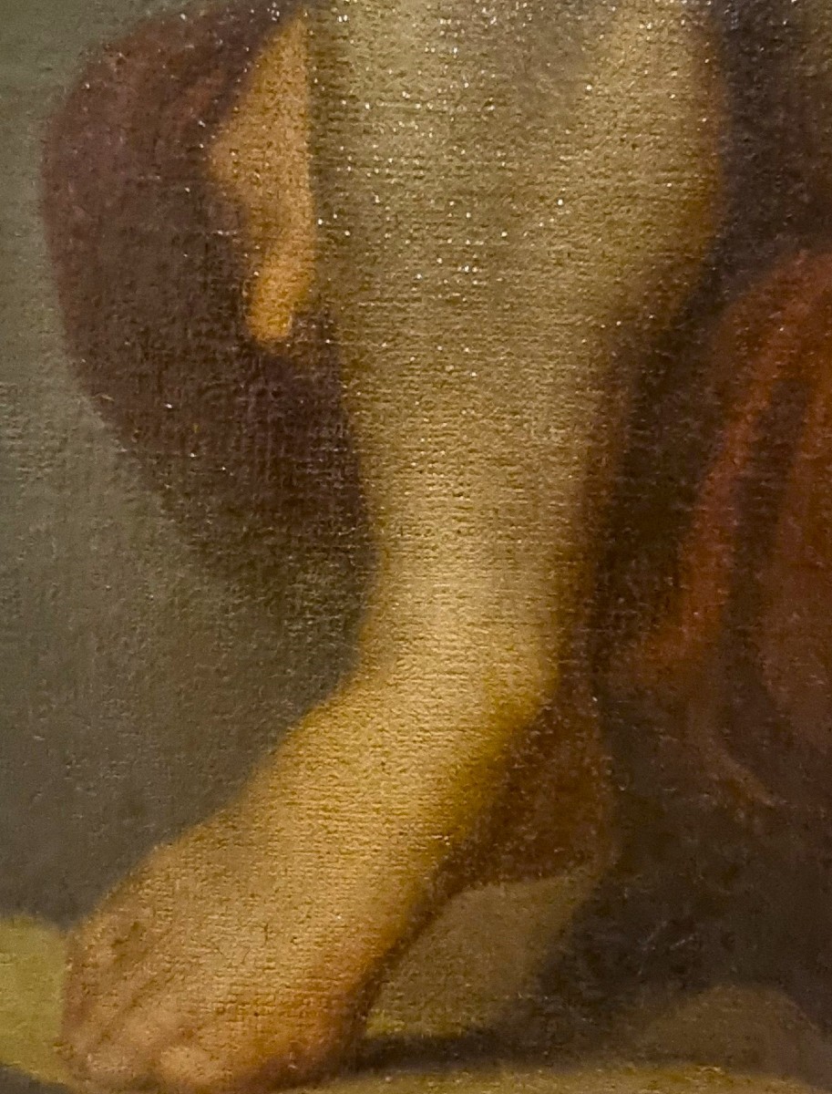 Huile sur toile nu de jeune homme du XIXe siècle Francesco Hayez 1791-1882-photo-5