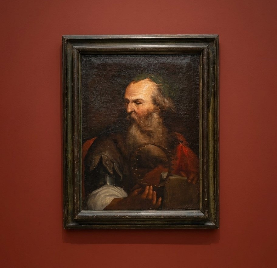 Huile sur toile du 17ème siècle Archimède de Syracuse atelier de Luca Giordano 1634-1705