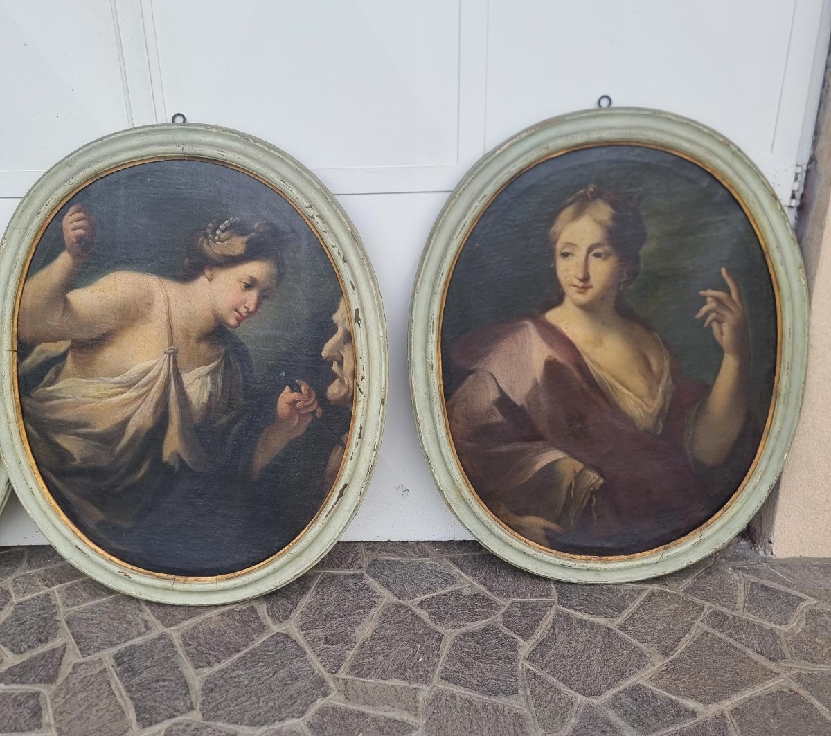 4 Paintings On Canvas Allegory Of Arts And Crafts Lorenzo Pasinelli 1629-1700-photo-2
